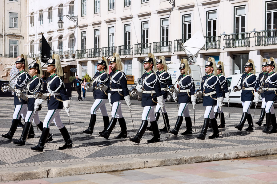 Cerimónia oficial da Implementação da República na Praça do Município em Lisboa