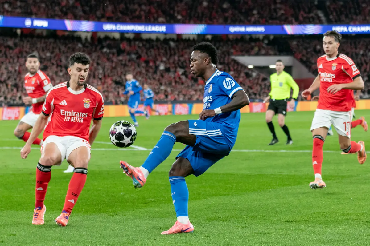 Resultado final Benfica 0-1 Real Madrid na primeira mão do play-off da Liga dos Campeões, no Estádio da Luz.