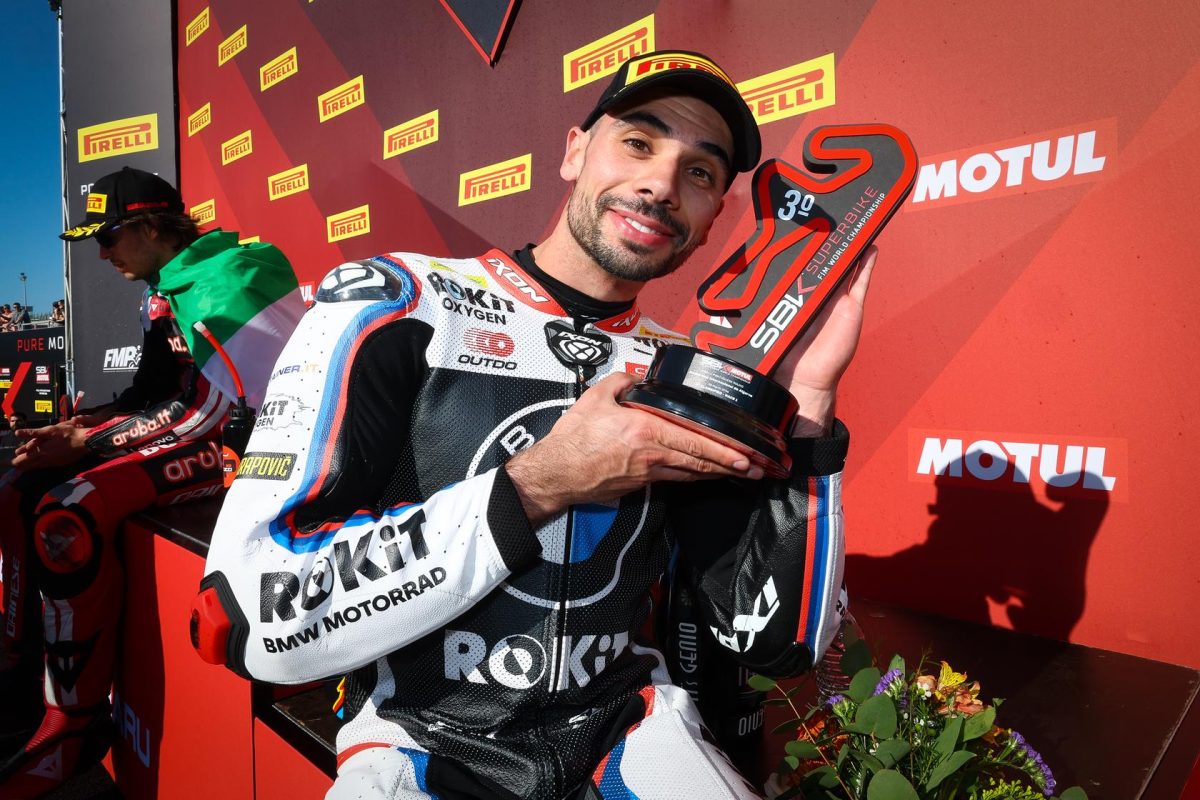 Miguel Oliveira pódio Portimão WorldSBK BMW terceiro lugar