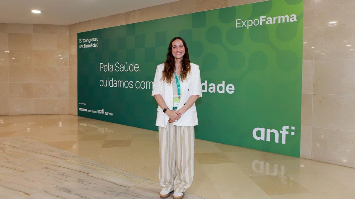 Ema Paulino, Presidente da Associação Nacional das Farmácias, durante a Expofarma 2026 no Centro de Congressos de Lisboa.