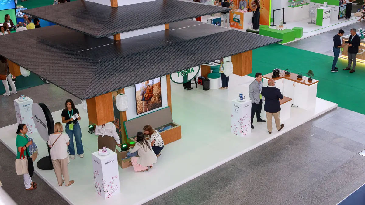 Stand da TOWA Pharmaceutical Portugal durante a Expofarma 2026 no Centro de Congressos de Lisboa.