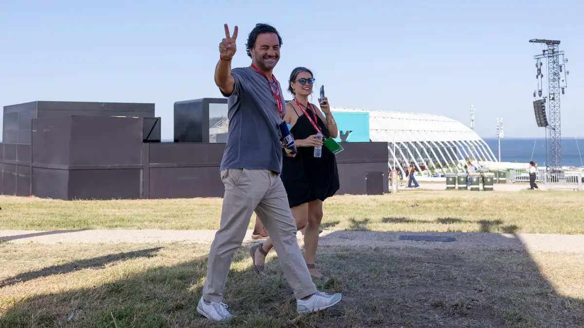DJ Hugo Tabaco durante o Evento Teste do Rock in Rio Lisboa 2026 no Parque Tejo.